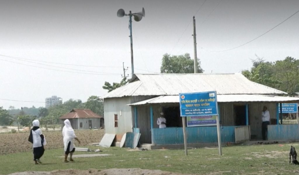 The hijra community's mosque in Bangladesh. is a humble structure.